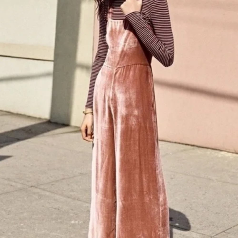 Crushed Velvet Wide Leg Jumpsuit by Madewell